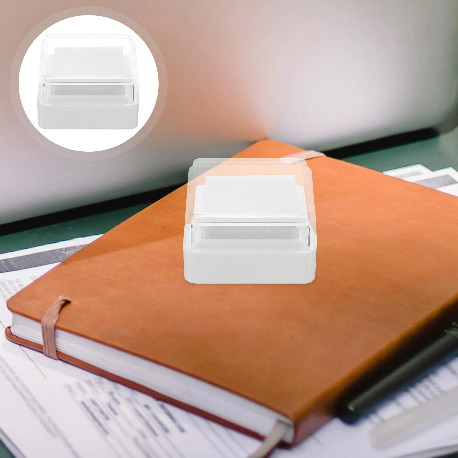 5 قطعة منصات ختم الحبر اليد فارغة الإسفنج البلاستيك المحمولة خفيفة الوزن الحرفية منصات الحبر DIY بها بنفسك سجلات القصاصات المطاط Stamps