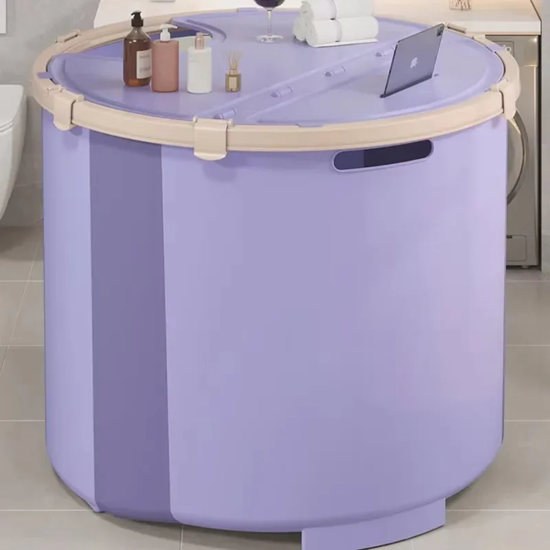 Standing Bathtub, Drainer Sit Design, Large Women Hot Style, Portable Adults Bucket Baignoire Pliable Adulltes Home Furniture