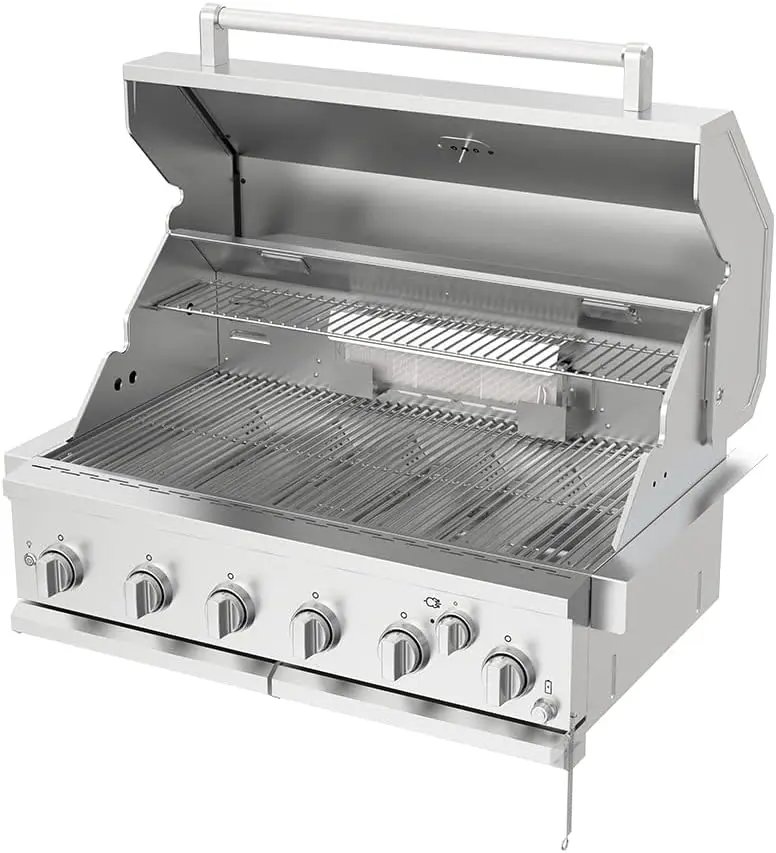 Spire Premium Grill Built-in Head, 6-Burner with Rear Burner Propane Grill, Convertible to Natural Gas, 36 inches Built-In Islan