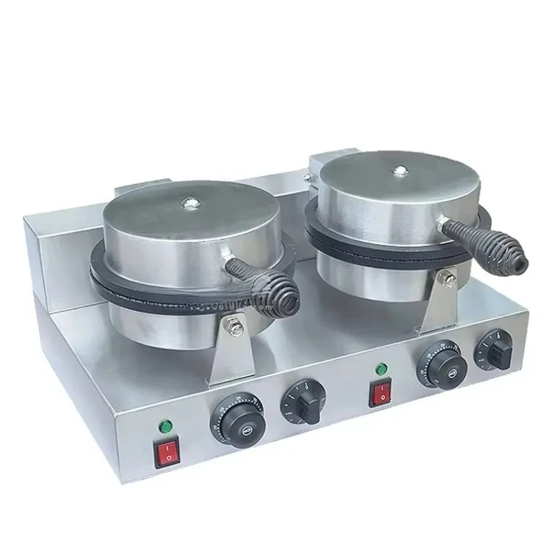 New Style Commercial Kitchen Equipment Double Head Waffle Cone Maker for Hotel Outdoor Use Direct Factory Su
