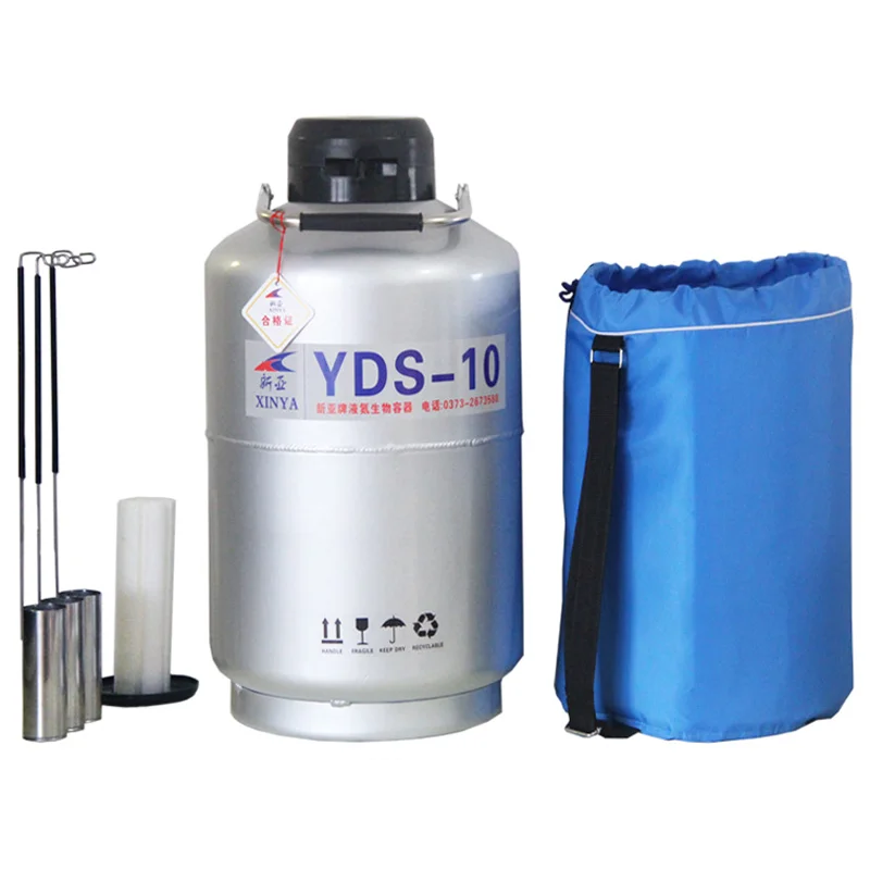 1PC Liquid Nitrogen Container  YDS-10 High Quality Cryogenic Tank Dewar with Straps 10L Laboratory Liquid Nitrogen Tank Tool