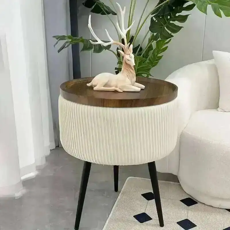 Mesa de centro nórdica fofa para sala de estar, branca, macia, moderna, oval, minimalista, moderna, pacote mesa centro, móveis para casa
