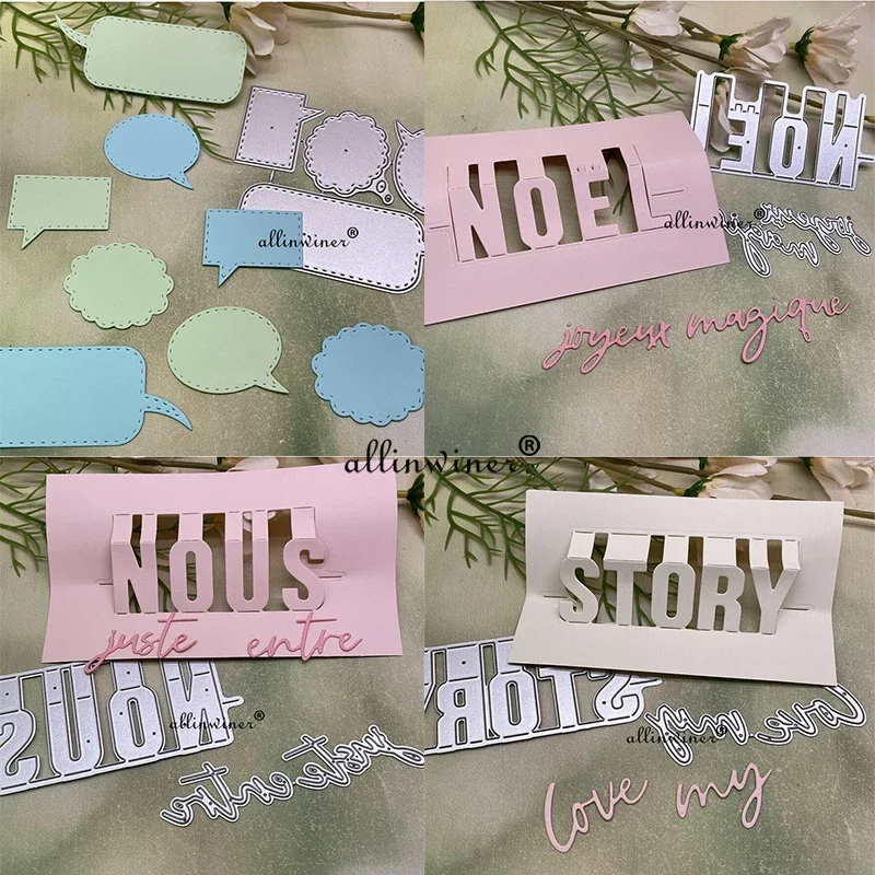 Buchstabenetikett Dekoration Metall Stanzformen Schablonen gestanzt für DIY Scrapbooking Album Papier Karte Prägung