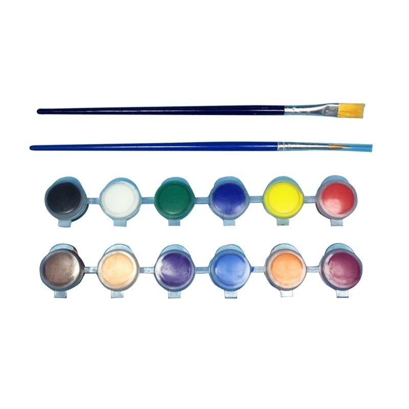 Conjunto de pintura lavável de 6 cores/12 cores para crianças, faça você mesmo, artesanato, tintas para dedos, materiais de para