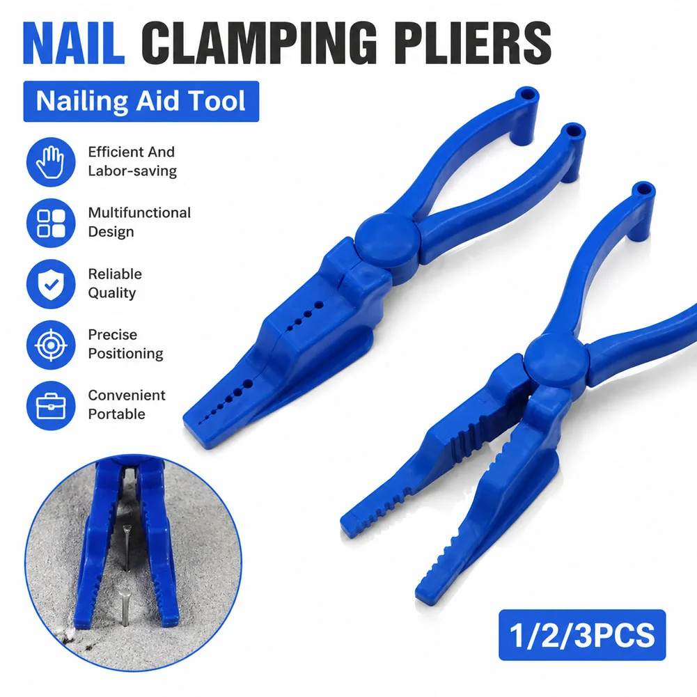 1/2/3pcs Pliers Nails Holder For Hammering Clamps For Hammer Nails Tool Auxiliary Safety Pliers Tool