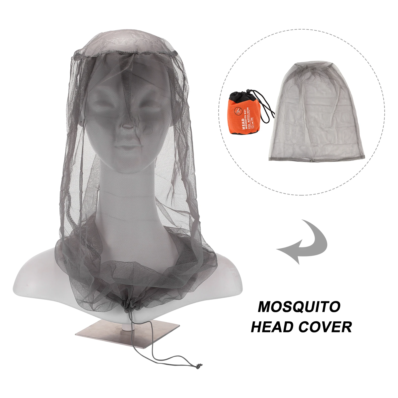 Cubierta de cabeza de malla, gorro de apicultura, gorra protectora de poliéster para exteriores, mosquitera de ala ancha, protección completa plegable para viaje