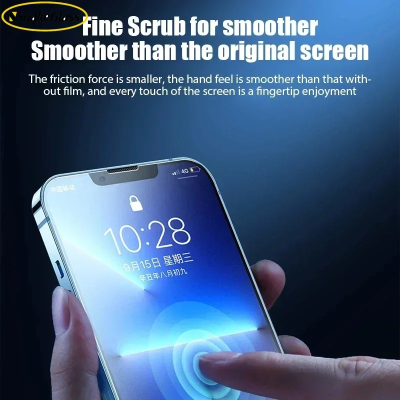 4PCS Matte Tempered Glass For iPhone 17 Pro Max 17 15 Pro 14 Pro 13 12 11 XR XS X 8 SE Screen Film Anti-Fingerprint Smooth Touch - view 3