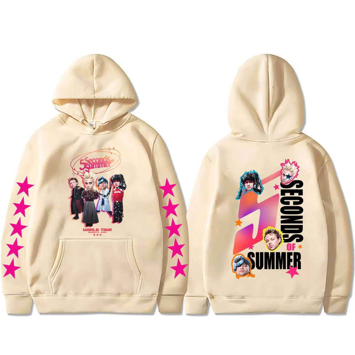 

Punk Rock Band 5 Seconds of Summer Everyone's A Star Merch 2026 Hoodie Male Vintage Casual Sweatshirt Men Women Hip Hop Hoodies