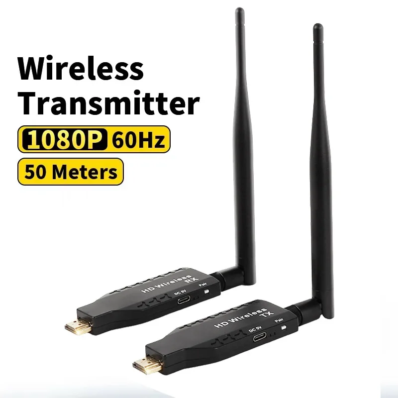 Wireless Wifi HDMI Extender Audio Video Transmitter and Receiver Display Adapter 1 Send 2 Receive 1TX 2RX for Laptop PC To 2 TV