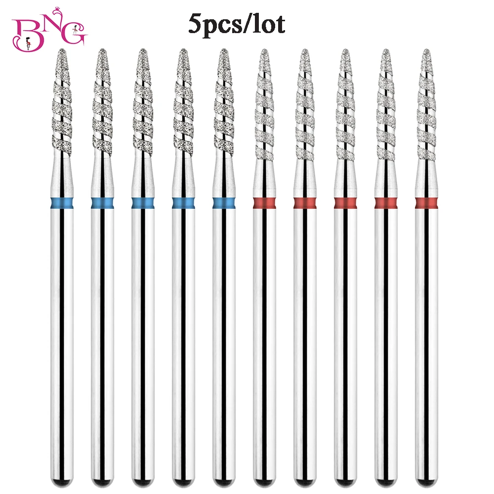 5 Teile/los Diamant Nagel Bits Tornado Flamme Häutchen Bohrer Pro Russische Elektrische Datei Bits für Nagel Maniküre und Pediküre 3/32'' – Detail 1
