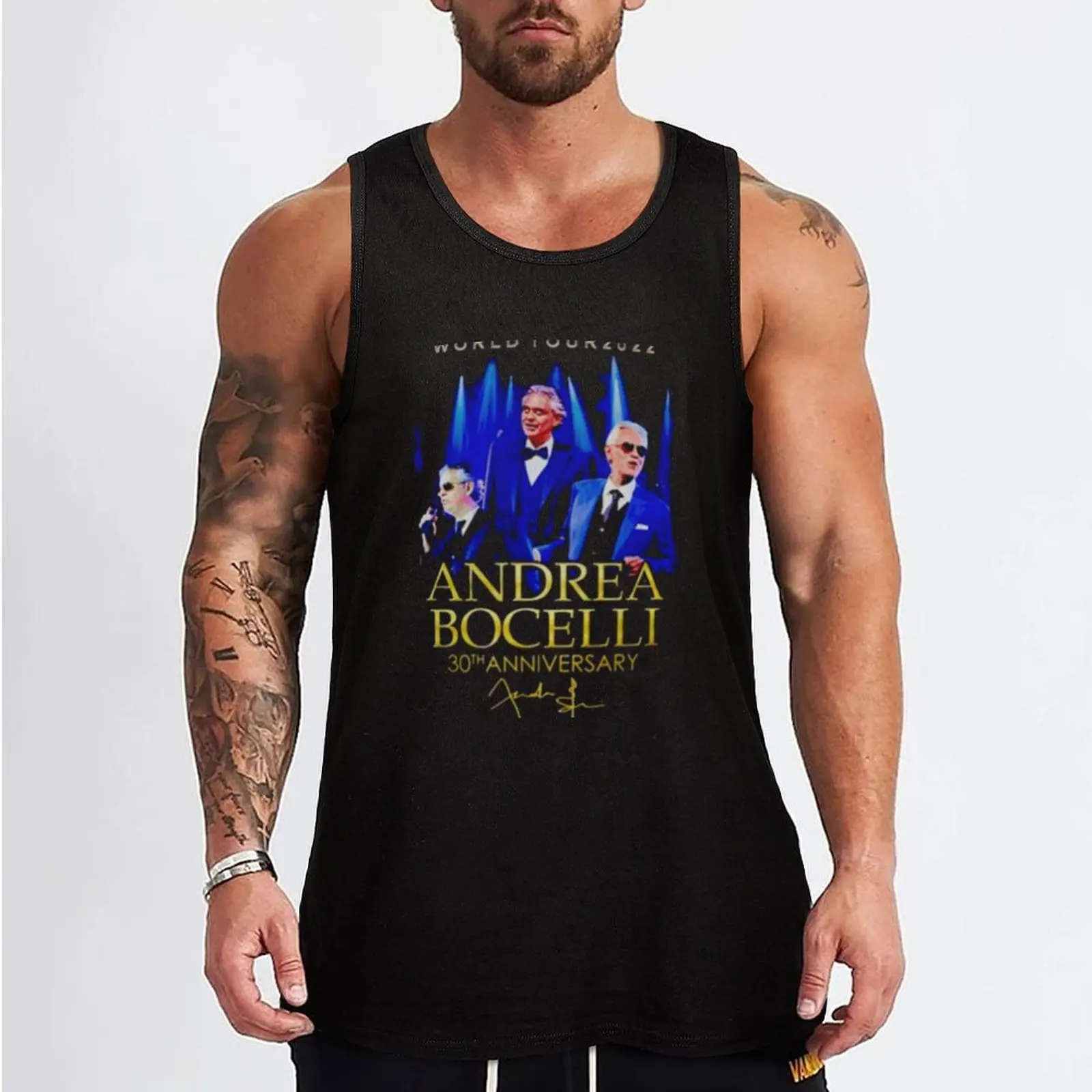 Andrea World Tour 2022 30th Anniversary Tank Top T-shirt man summer 2024 running shirt underwear men clothes