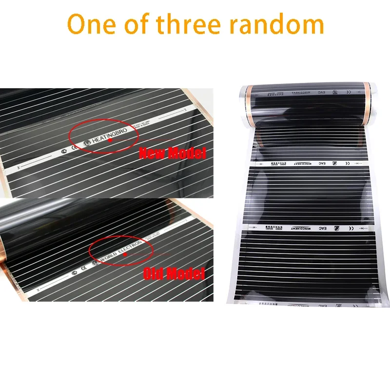 MincoHeat Infrared Underfloor Heating Film 5 Square Meters 220V with Underfloor Heating Thermostat with External Sensor for Home
