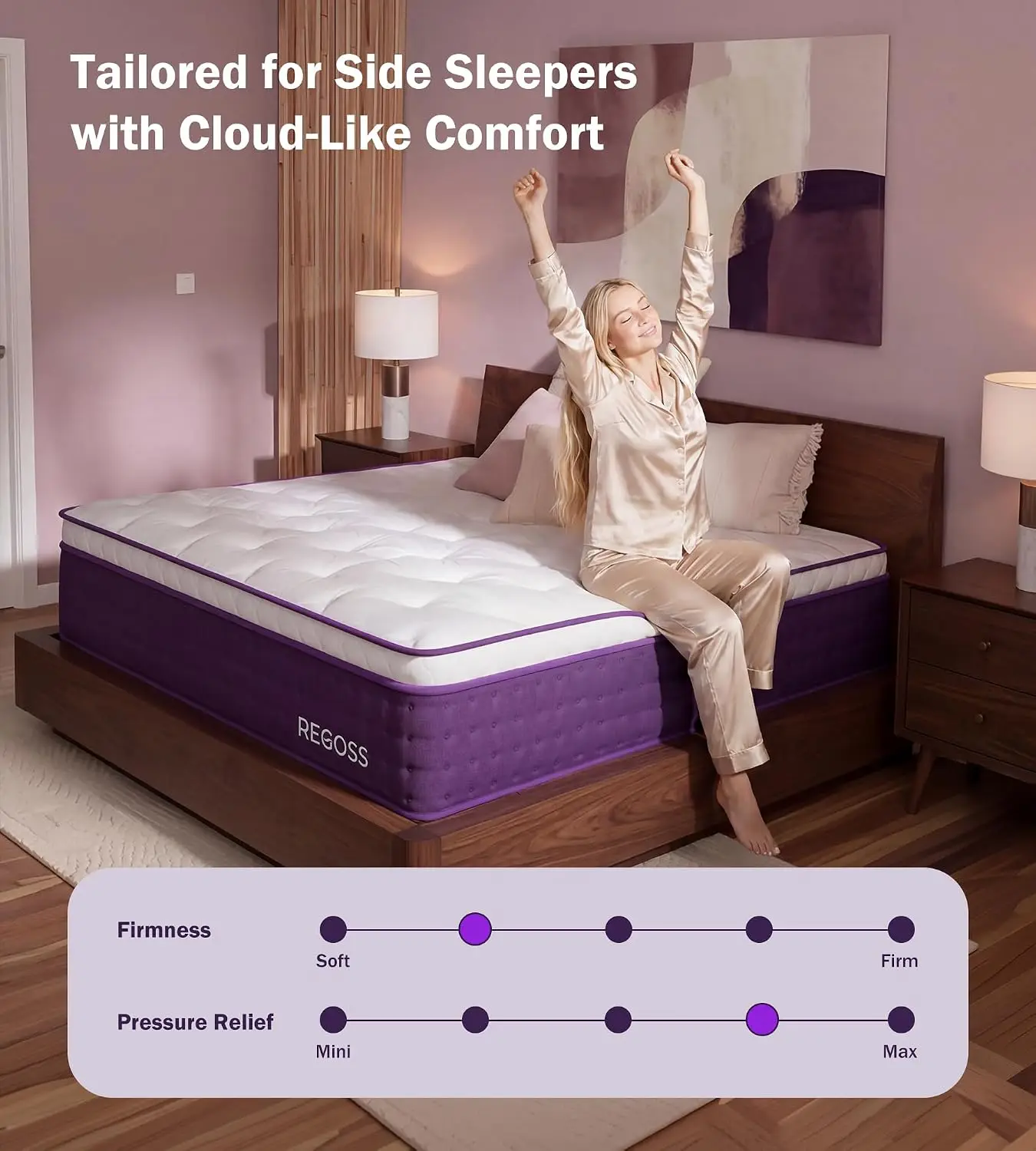 Soft Plush Queen Mattress 12 Inch Hybrid Mattress in a Box for Side Sleeper | Pocketed Springs and Gel Memory Foam,, Customized