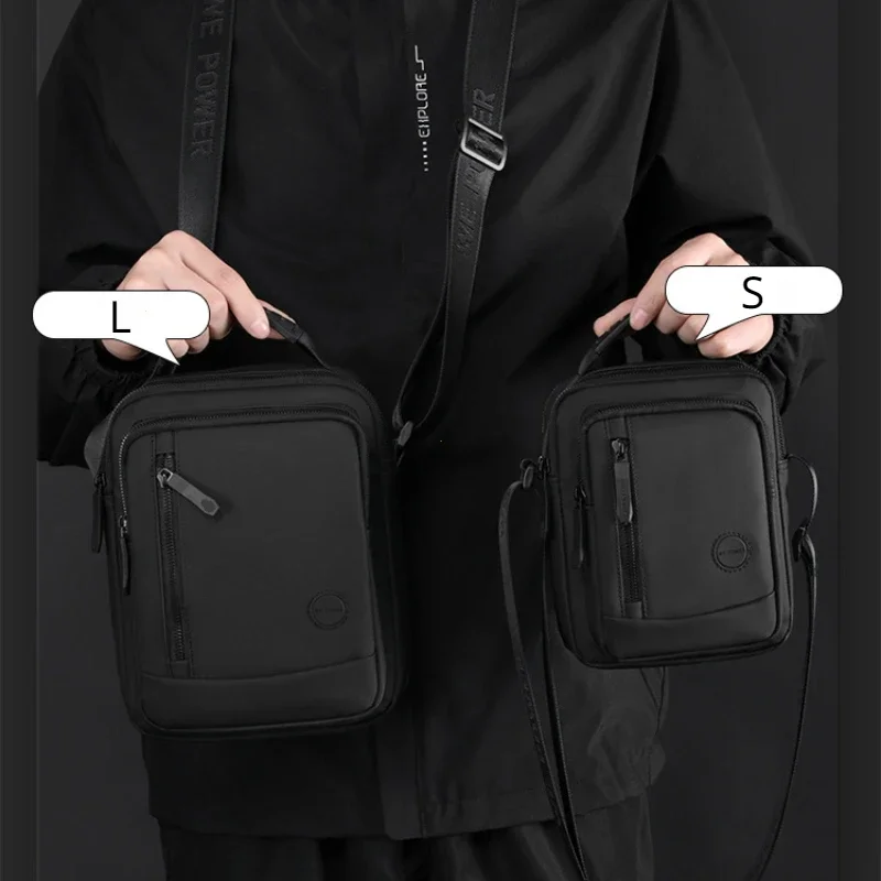 حقيبة يد رجالية عادية حقيبة كتف عالية الجودة نسيج النايلون رجل حقيبة ساعي أنيقة أنيقة نمط تصميم حقيبة رجالية SAC #3