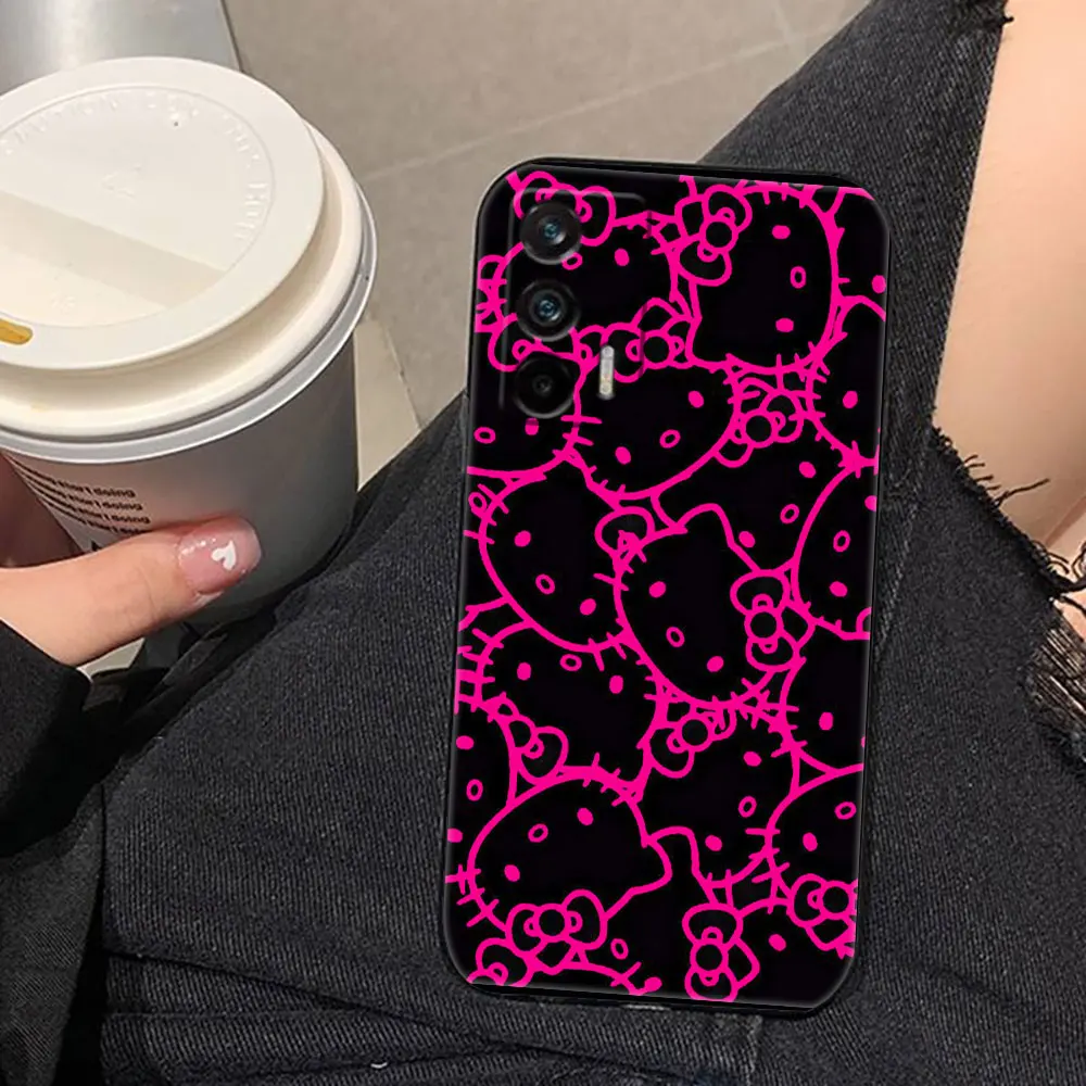 Cartoon Hello Kitty Cute Cat Phone Case For Realme C11 C15 C20 C21 C21Y C30 C30S C33 C35 C53 C55 C63 C65 GT NEO 2 X50 Case Funda