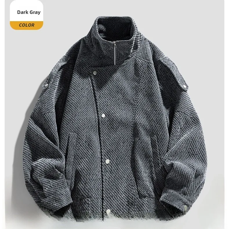 

Retro American Men's Spring Autumn Trendy Personali Haome High Street Sle Jaet Faion Brand INS Hong Kong Sle Coat