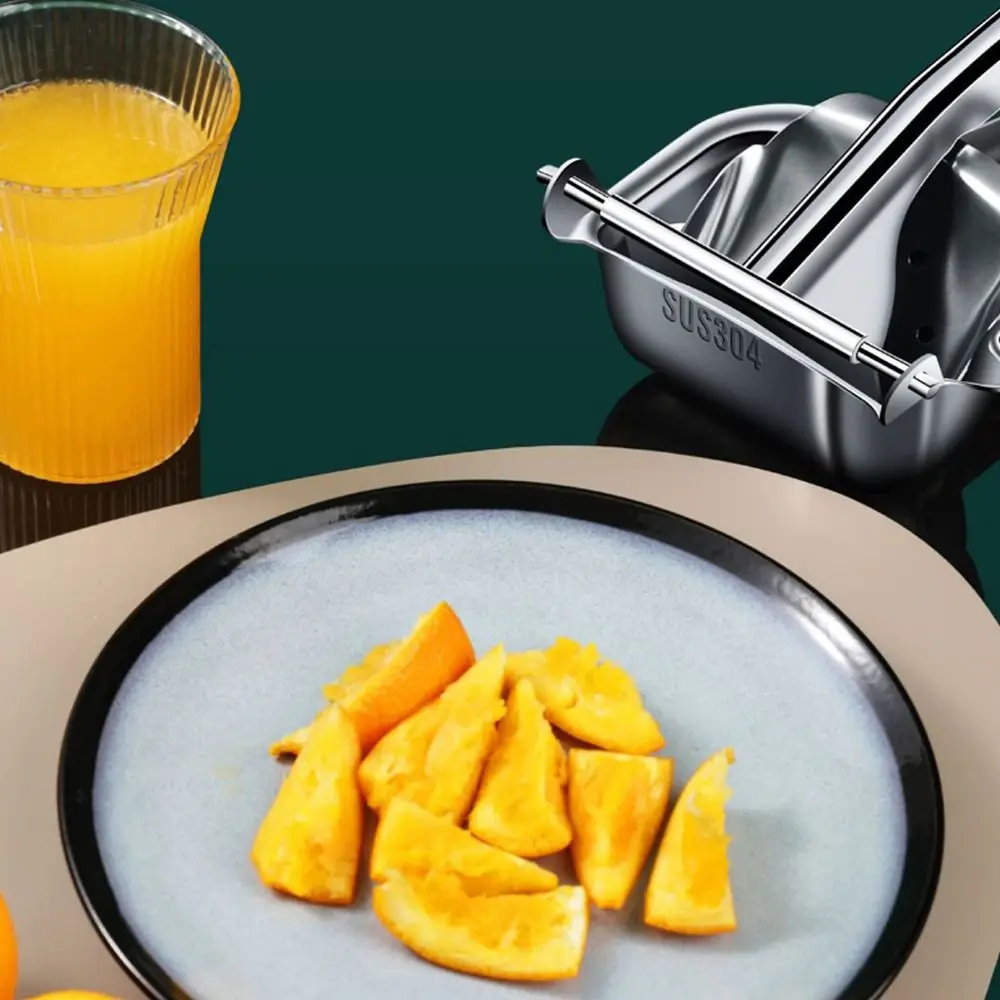 Stainless Steel Hand Lemon Squeezer Labor Saving Hand Press Orange Juice Extractor Comfortable Handle Max Extraction