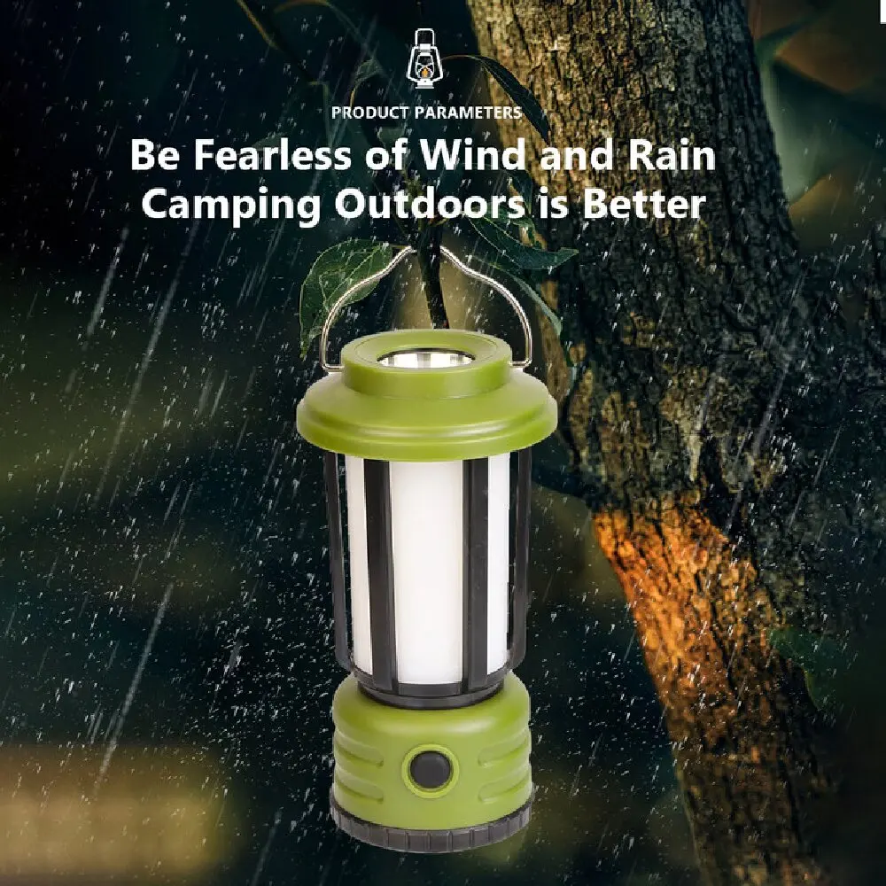 LED Camping Lantern Waterproof Flashlight Portable Multifunctional 5 Lighting Modes Hanging Emergency Lamp Outdoor Tent Light