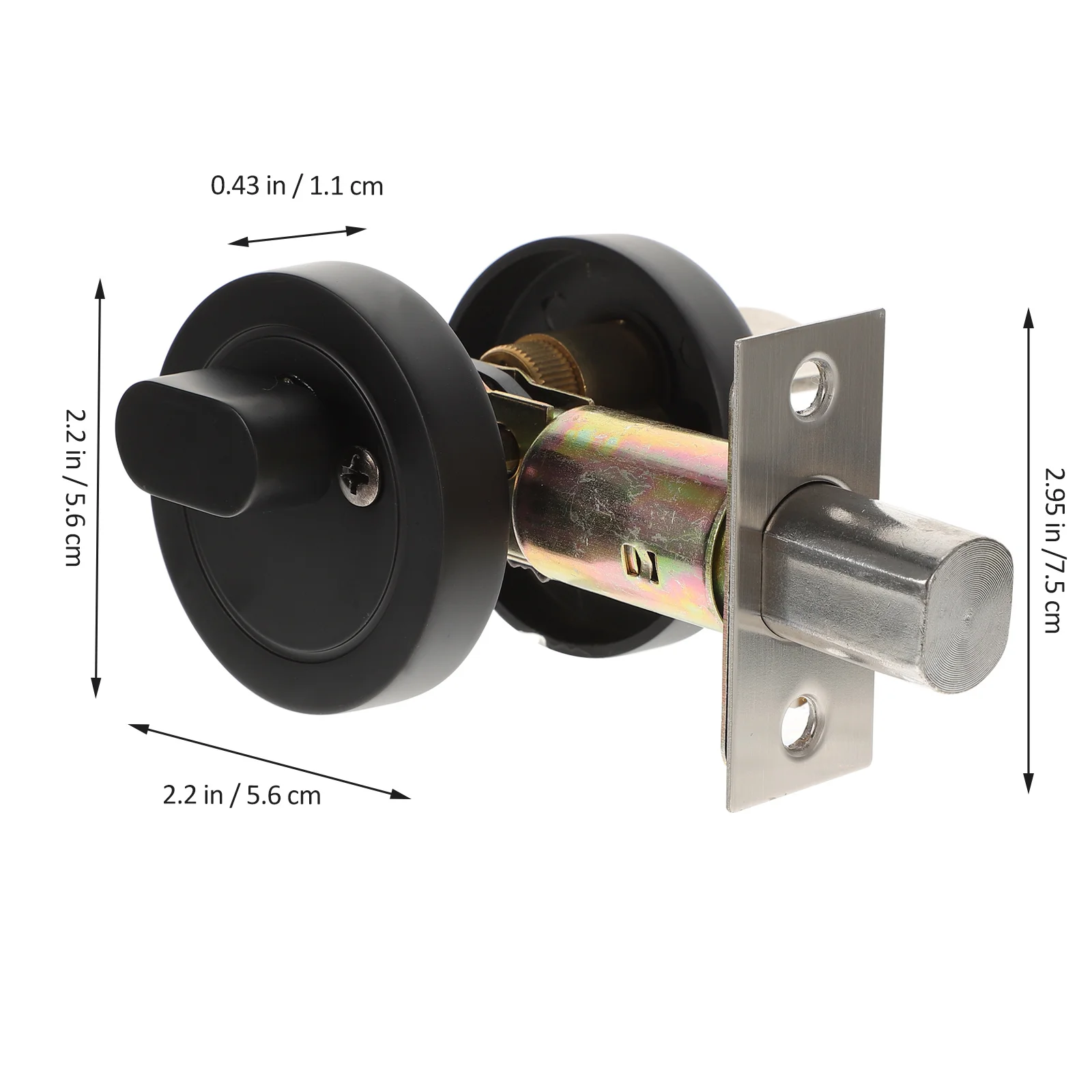 

Single Cylinder Zinc Alloy Keyed Bedroom Bathroom Entry Deadbolt Lock Hidden Lock Durable Surface Smooth Touch Easy Installation