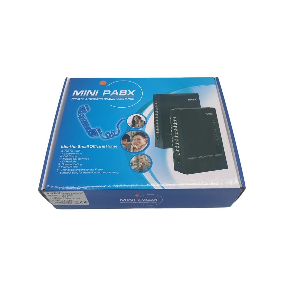 M​ini Telephone PBX SV308 / PABX / Switchboard / PBX Phone System for SOHO/Office/Home/Villa Intercom Phone System