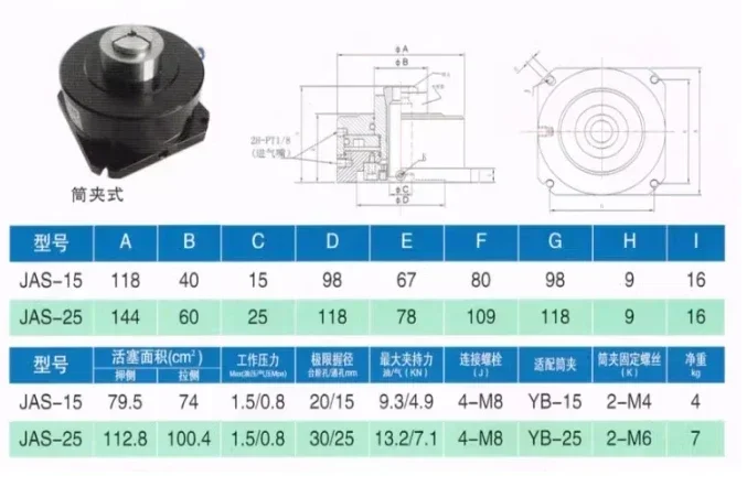 JAS-15، مقعد ظرف هوائي عمودي، مثقاب طاولة مركزي للتصنيع