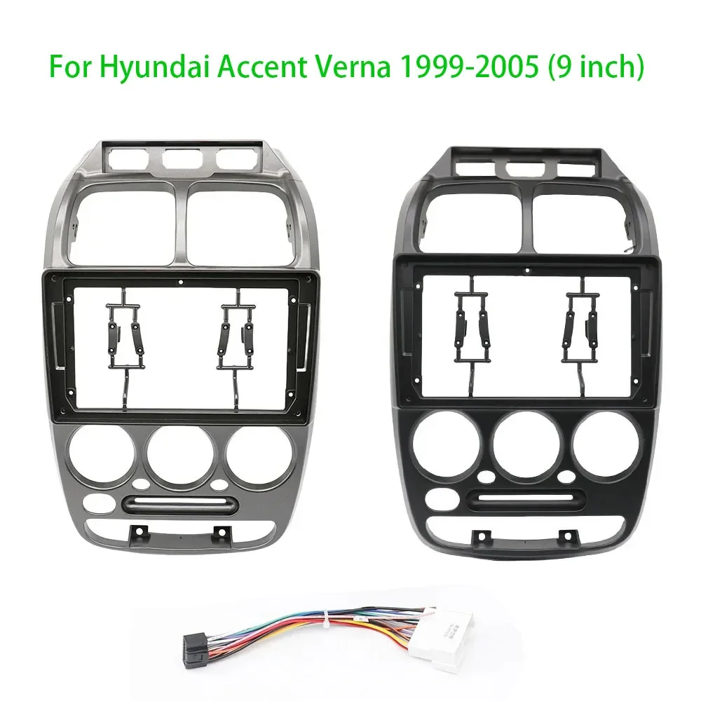 

9 Inch For Hyundai Accent Verna 1999-2005 Adapter Car Radio DVD Player Fascias Frame Android Dash Fitting Panel Kit