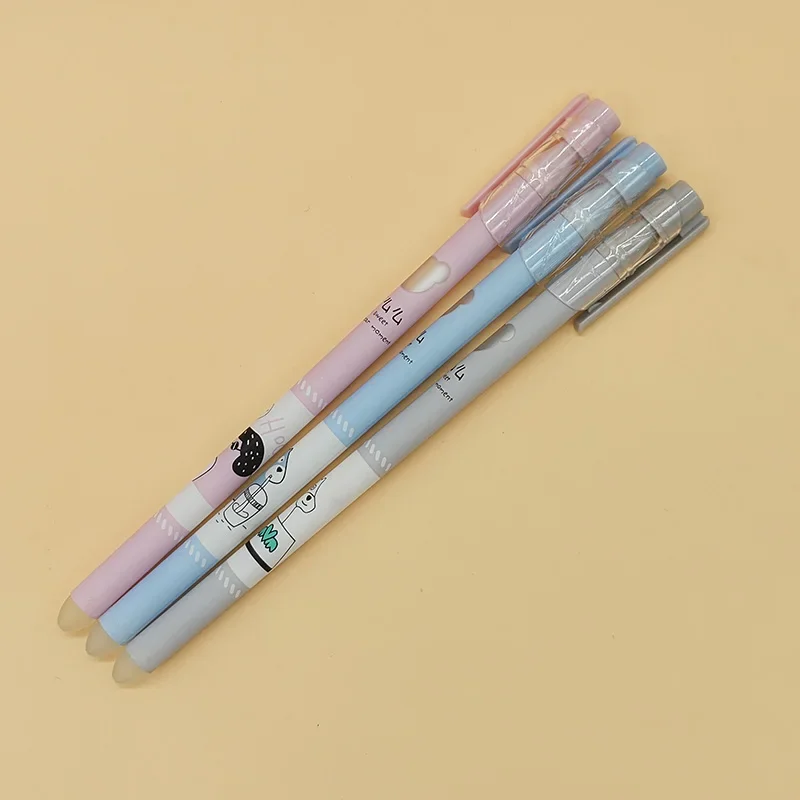 هلام القلم 0.5 مللي متر الأزرق هلام الحبر رصاصة/إبرة تلميح الملء متعدد نمط لطيف القلم القرطاسية المدرسية 10 قطعة #5