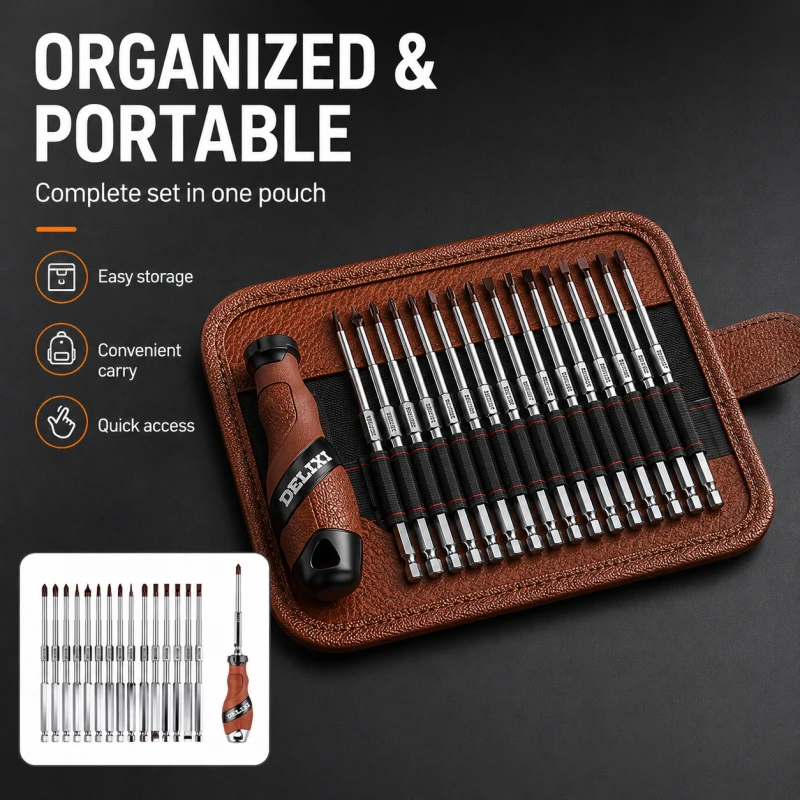 Delixi screwdriver set, screwdriver, triangular screwdriver, torx screwdriver, tool combination, multi-functional special-shaped