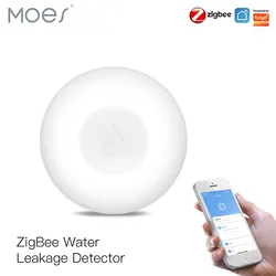 ZigBee Flood Sensor Water Leakage Detector Water Tank Full Alert Overflow Security Alarm System Tuya Smart App Remote Control