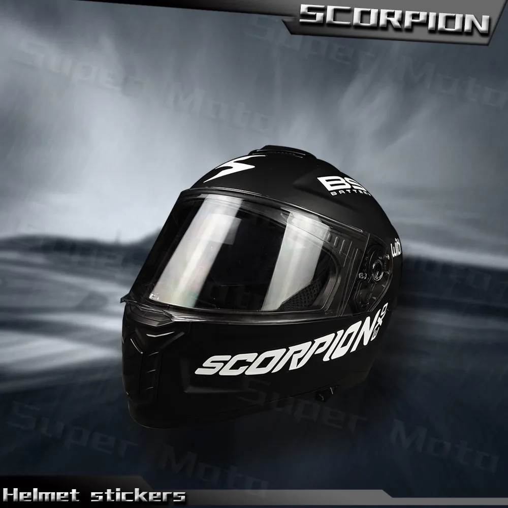 Capacete da motocicleta Etiqueta UV, Scorpion EXO Decalque, Impermeável Acessórios Decorativos, Kawasaki, BMW, Yamaha, Aprilia, Honda, Suzuki, Decalque