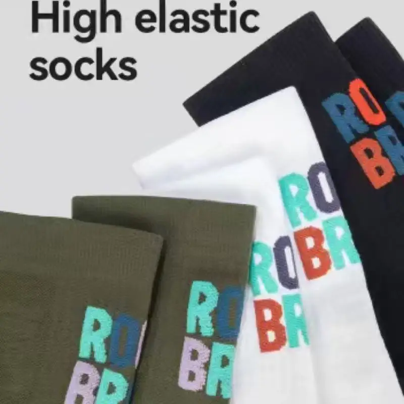 

ROCKBROS Cycling Socks High Elastic Edging Soft Comfortable 5A antibacterial Sport Socks with Color LOGO Shock Absorption Socks