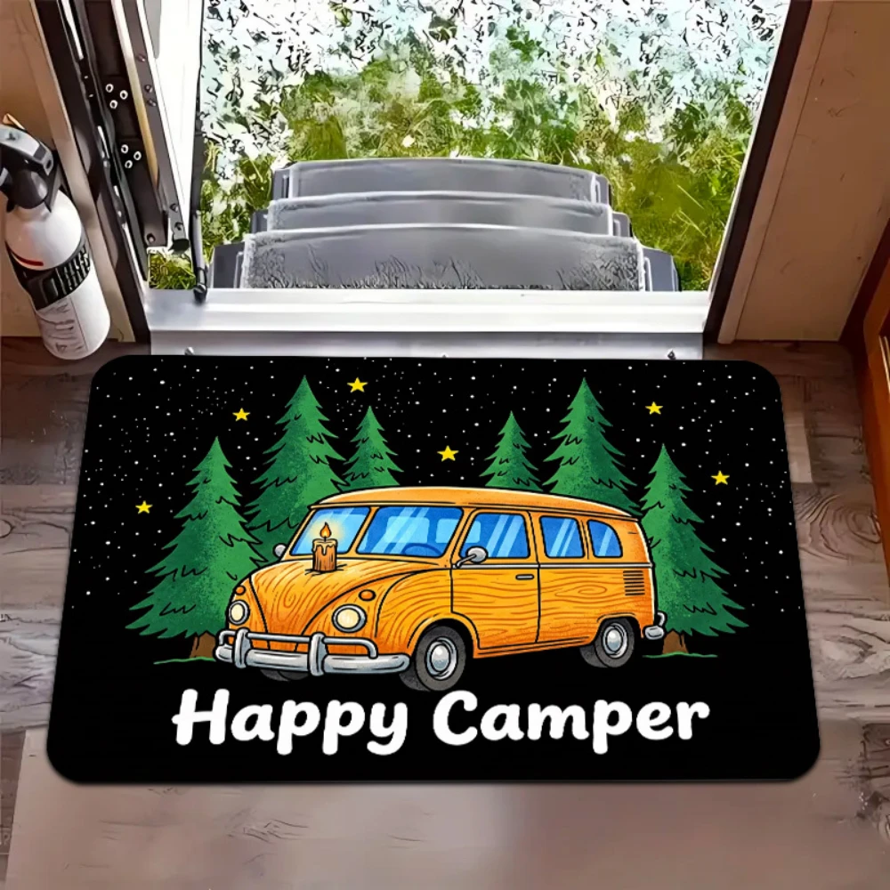Outdoor Camping Theme Pattern Floor Mat entryway lounge caravan bedroom foyer kitchen indoor home decor door rug household decor