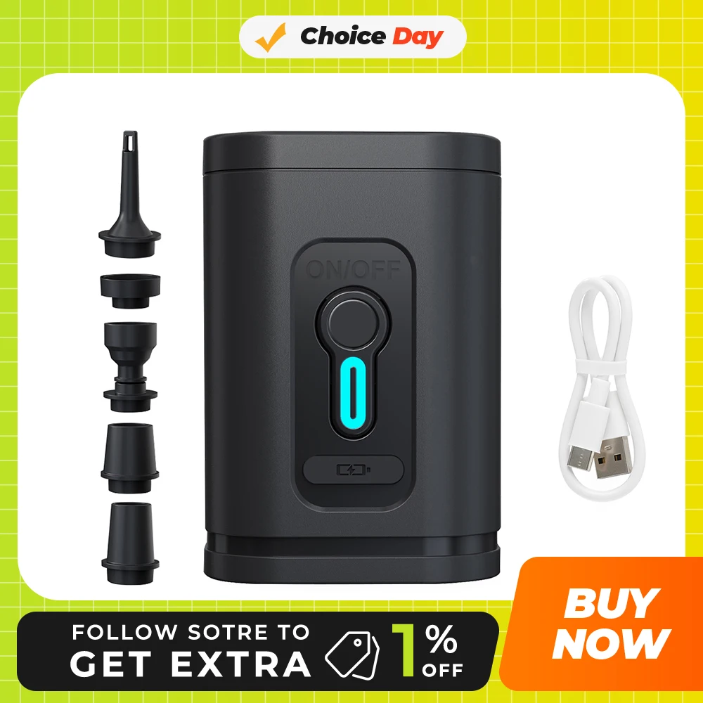Ambitful GR-107 Mini Portable Electric Wireless Inflatable Pump for GC12 Air Column Lamp