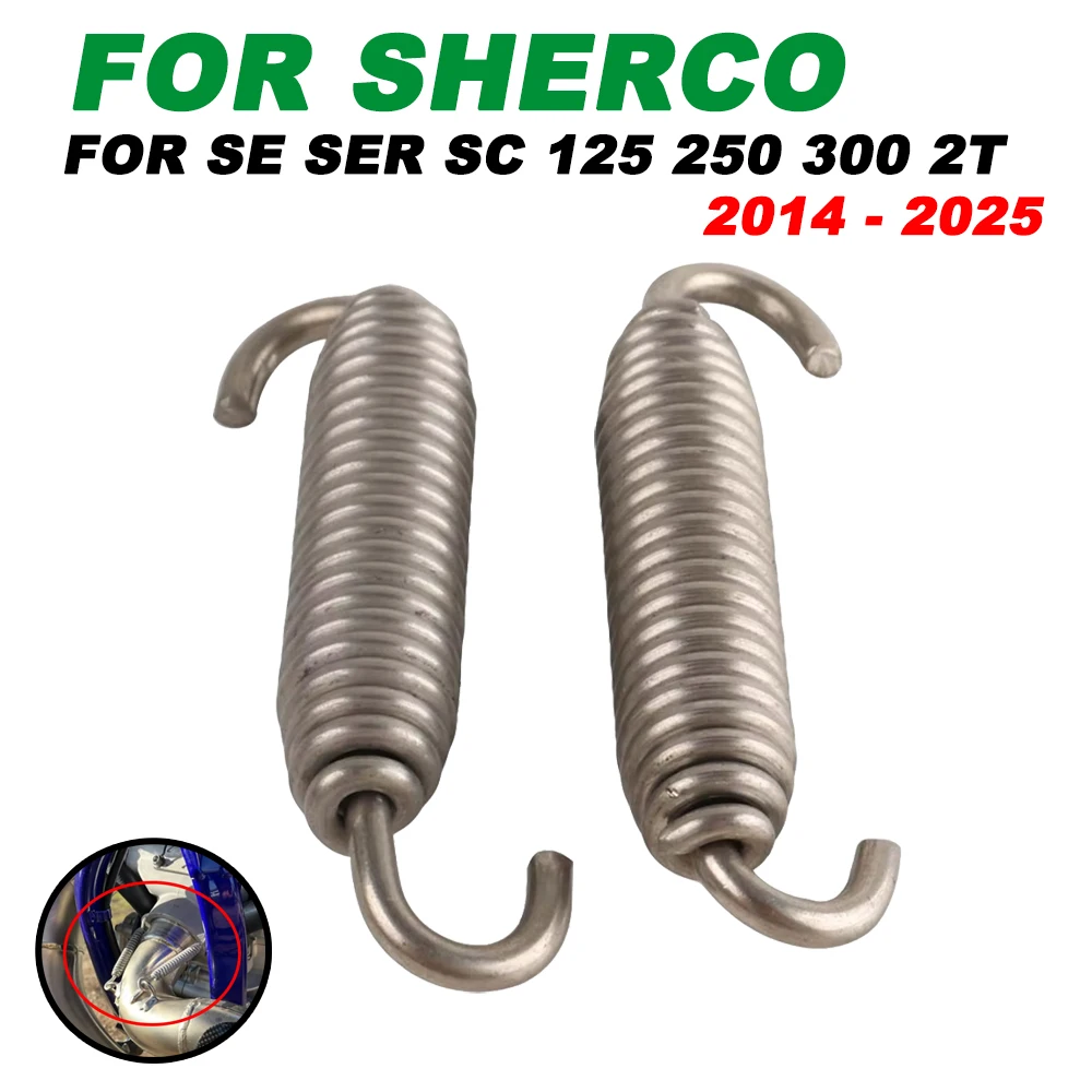 For Sherco SE SER SC 125 250 300 2T 2014 - 2025 Motorcycle Exhaust Pipe Spring Tail Pipe Tailpipe Retaining Springs