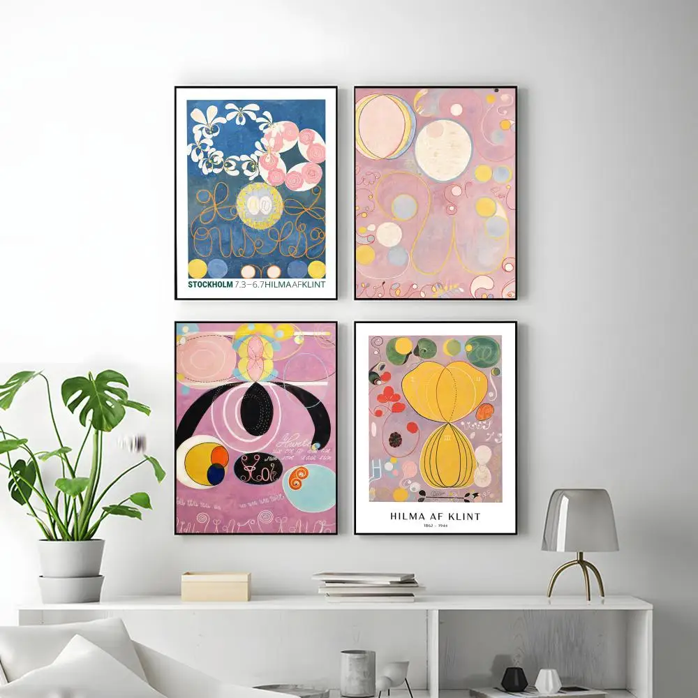H-Hilma Af Klint art Poster HD Versatile Waterproof Wall Decor Self Adhesive Perfect for Any Room & Ideal Gift