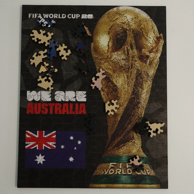 

Деревянный пазл-головоломка «Кубок Австралии по футболу 2026» / «Чемпионат мира ФИФА 2026» для сборки своими руками, игрушка для взрослых и детей, для любителей спорта, настенный декор для дома