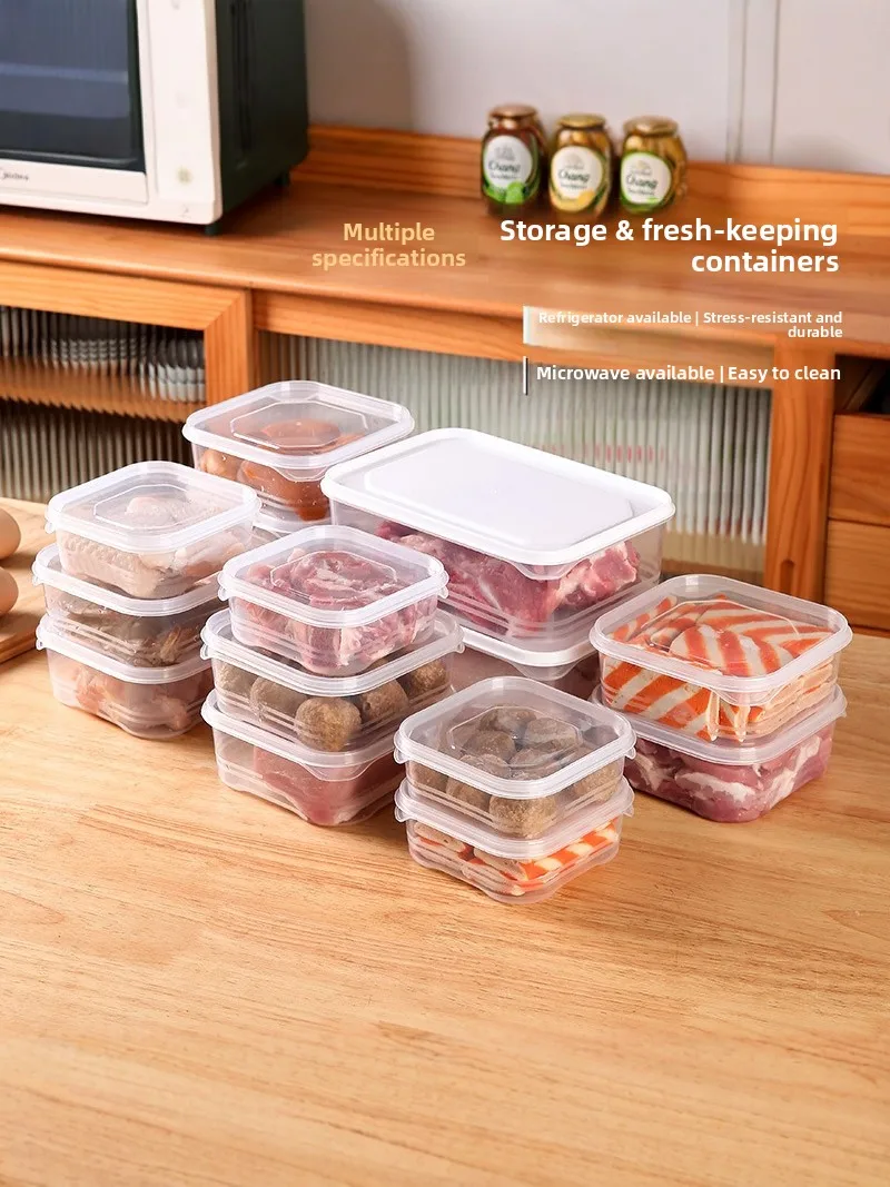 

Food ade Meat Special Freezer Box Refrigerator Storage Container Sed Preservation Divided Carent Meal Prep Box