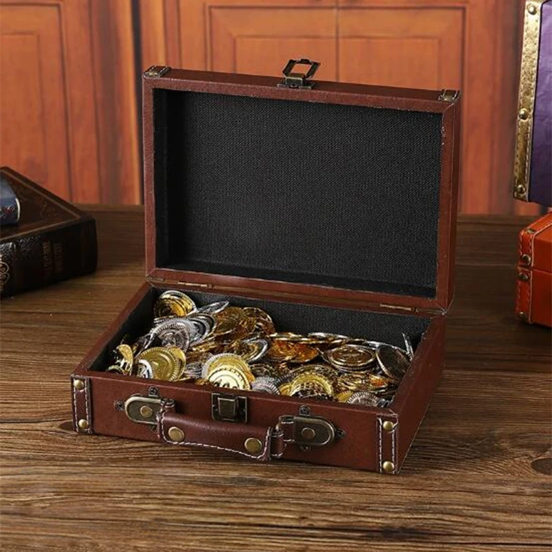 

Retro Large Capacity Handheld Storage Box Fabric & Clothing Organizer Case for Home, Photo Studio, Retail Display Props