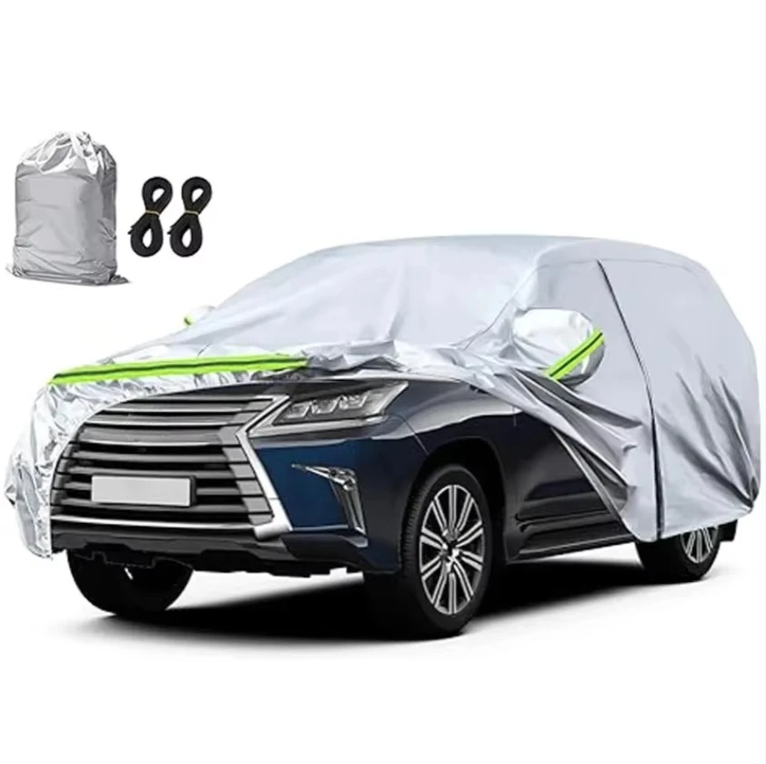 6 Layers Waterproof Car Cover 210t Sun Uv Protection With Zipper Cotton Auto  Car Cover