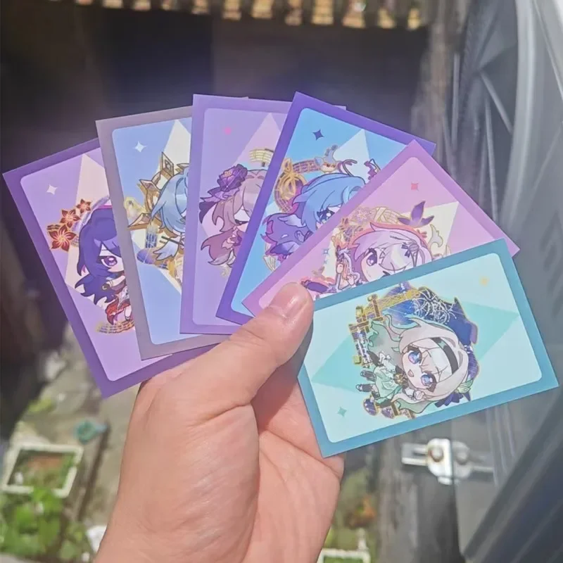 Cute 6Pcs/Set Laser Card Robin Raiden Bosenmori Mei Acheron The Herta Castorice Sunday Firefly Cosplay LOMO Card