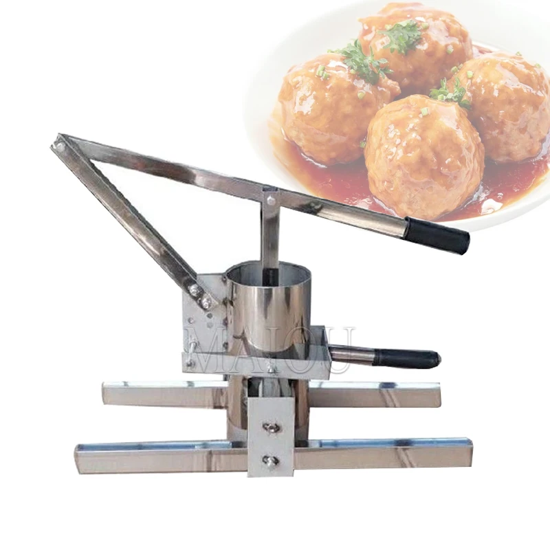 

Commercial Cheap Small Manual Chicken Meatball Vegetable Ball Making Machine Pig Meat Bowl Extruder Radish Ball Forming Machine