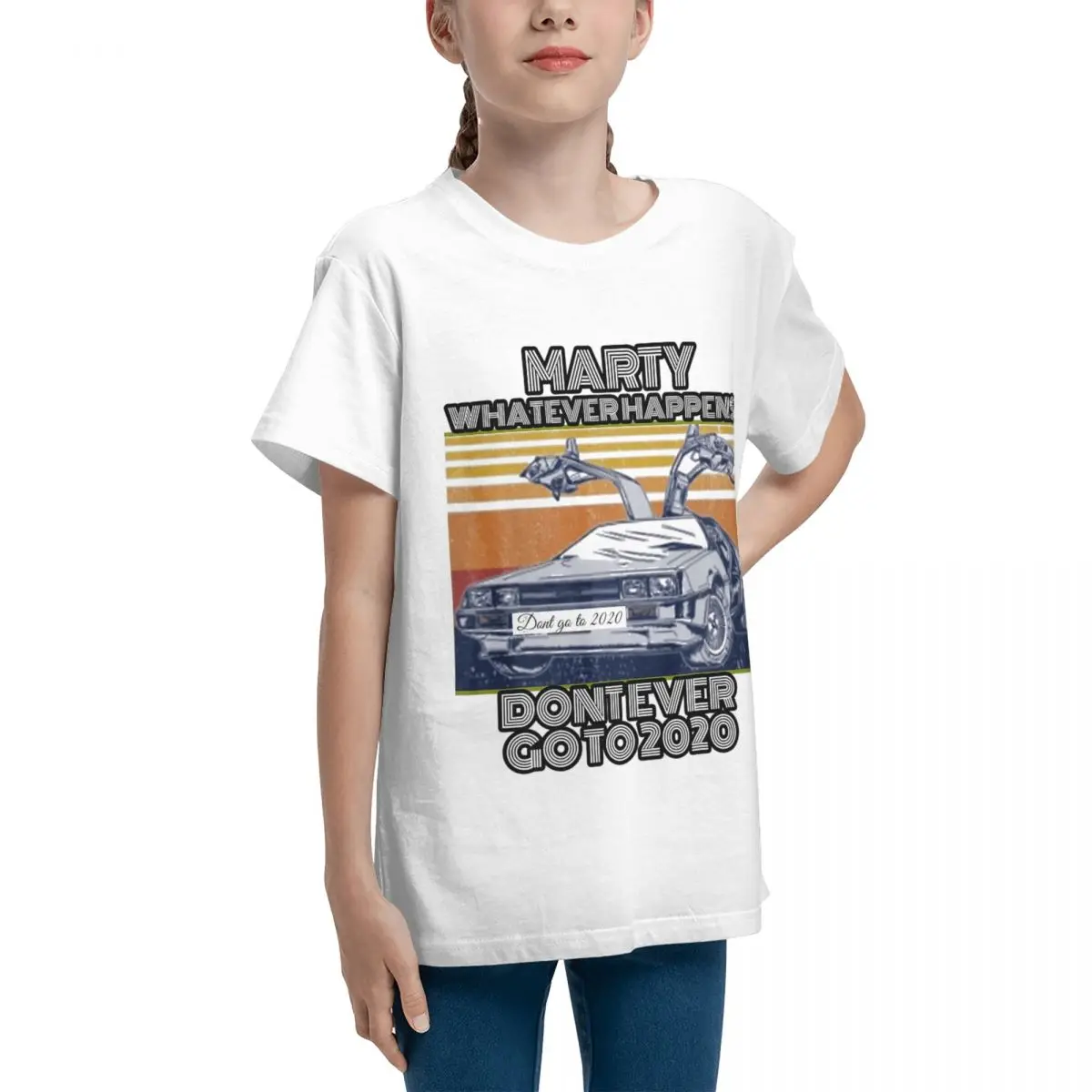 Teeanger Car Marty Whatever Happens Dont Ever Go To Basic Short Sleeve T-Shirt Humor Graphic Sexy Tshirt Classic High quality