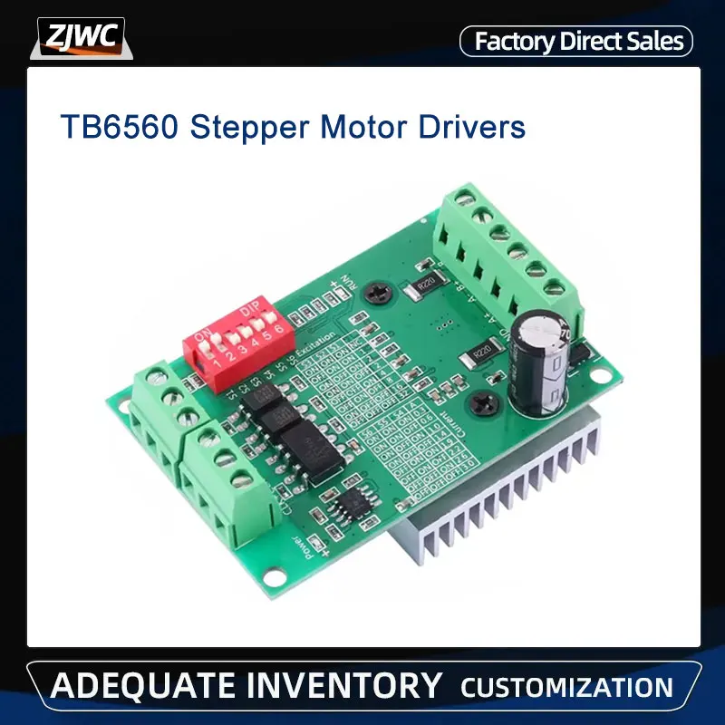 TB6560/TB6600 3.0A Stepper Motor Driver Controller Board 9V-36V CNC Rounter Control Low Voltage Over Heat Current Protection