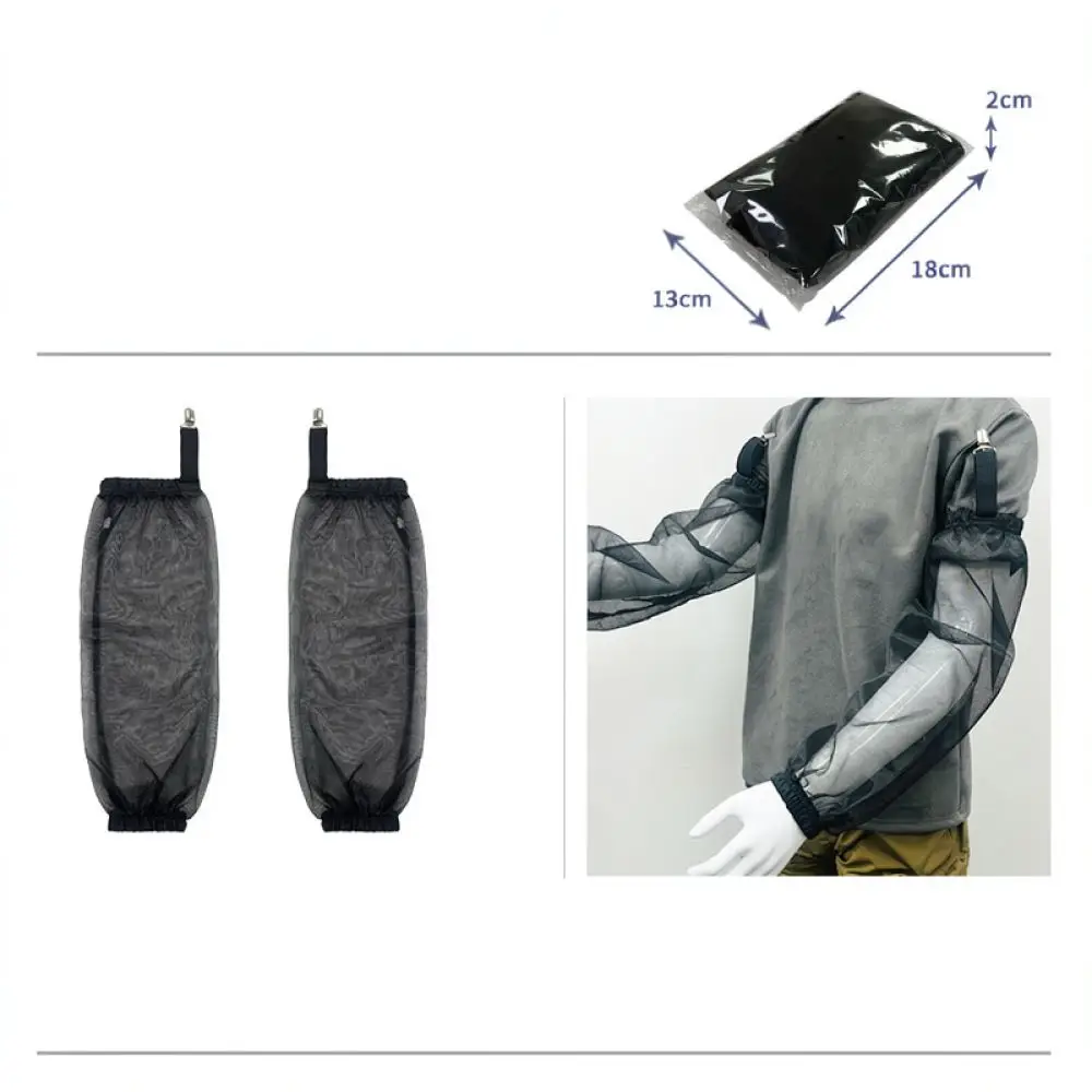 Outdoor Mesh Anti Mosquito Suit Hooded Jacket Pants Gloves Set Breathable Protective Gear For Hiking Fishing