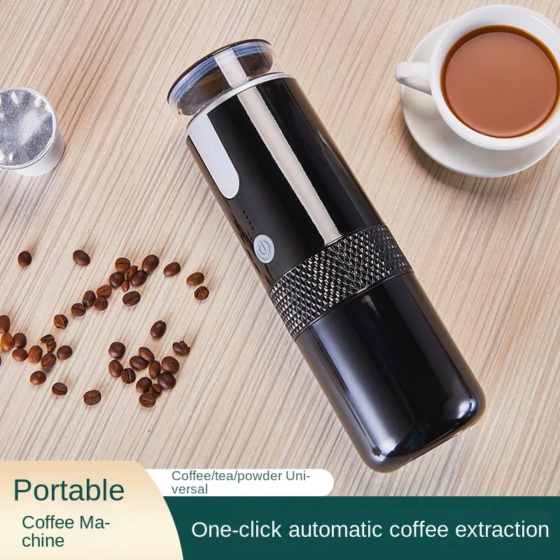 Portable Wireless Coffee Machine American Style Espresso Capsule Home Fully Automatic Travel Rechargeable Handheld Coffee Maker