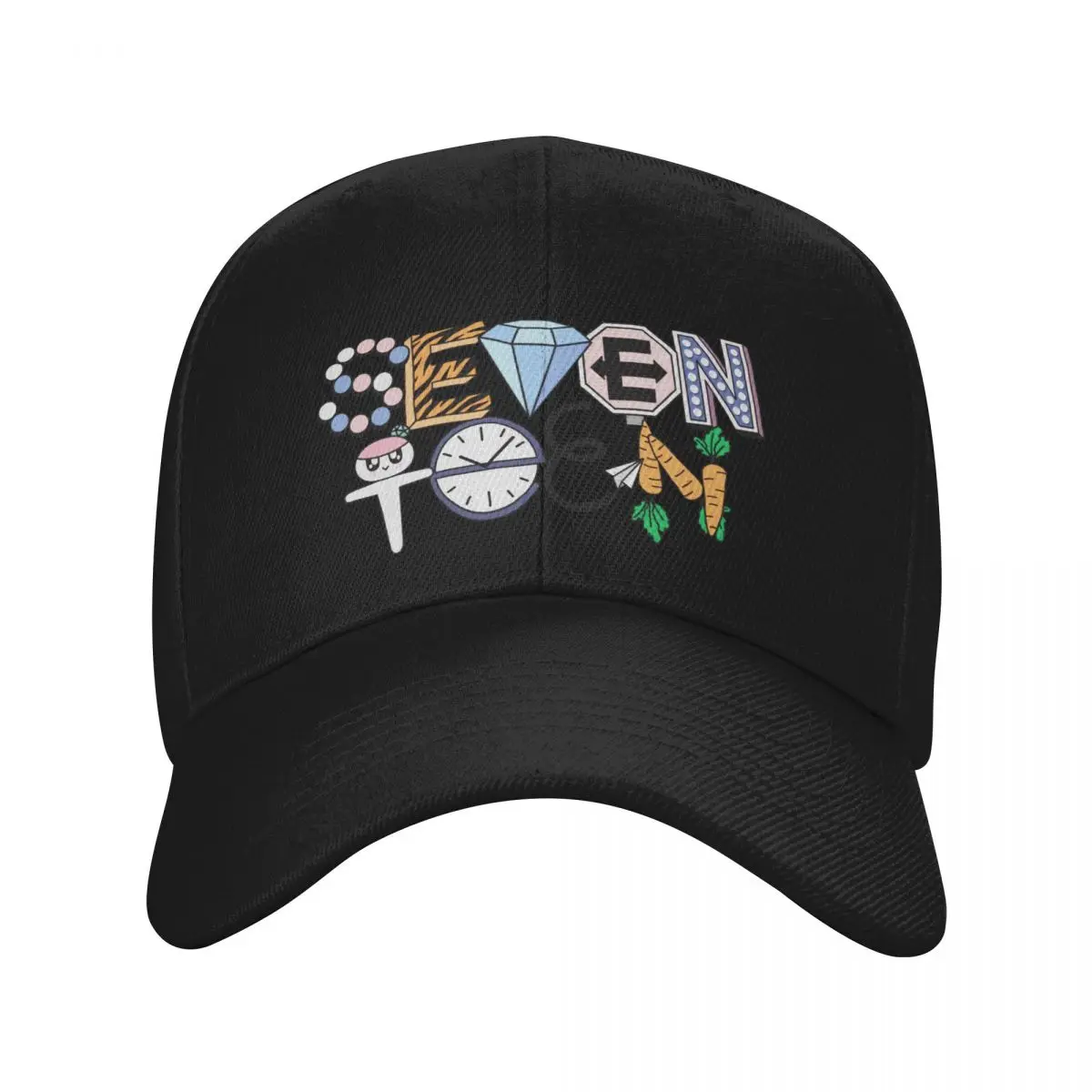 Seventeen inspired letter doodles Baseball Cap party Hat Golf Woman Hats Men's