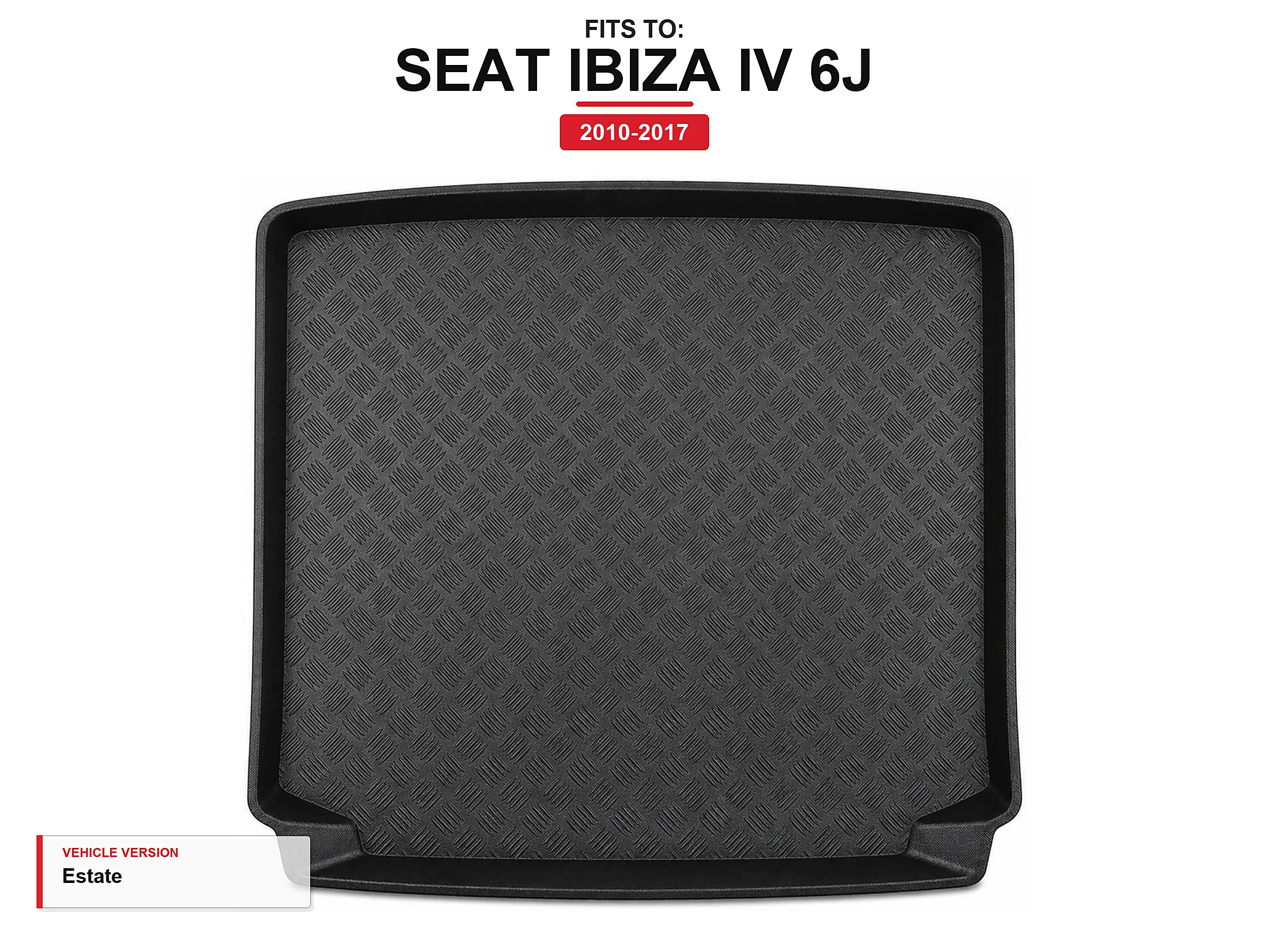 Kofferbakmat met lip voor: Seat Ibiza Iv 6J 2010-2017 Estate