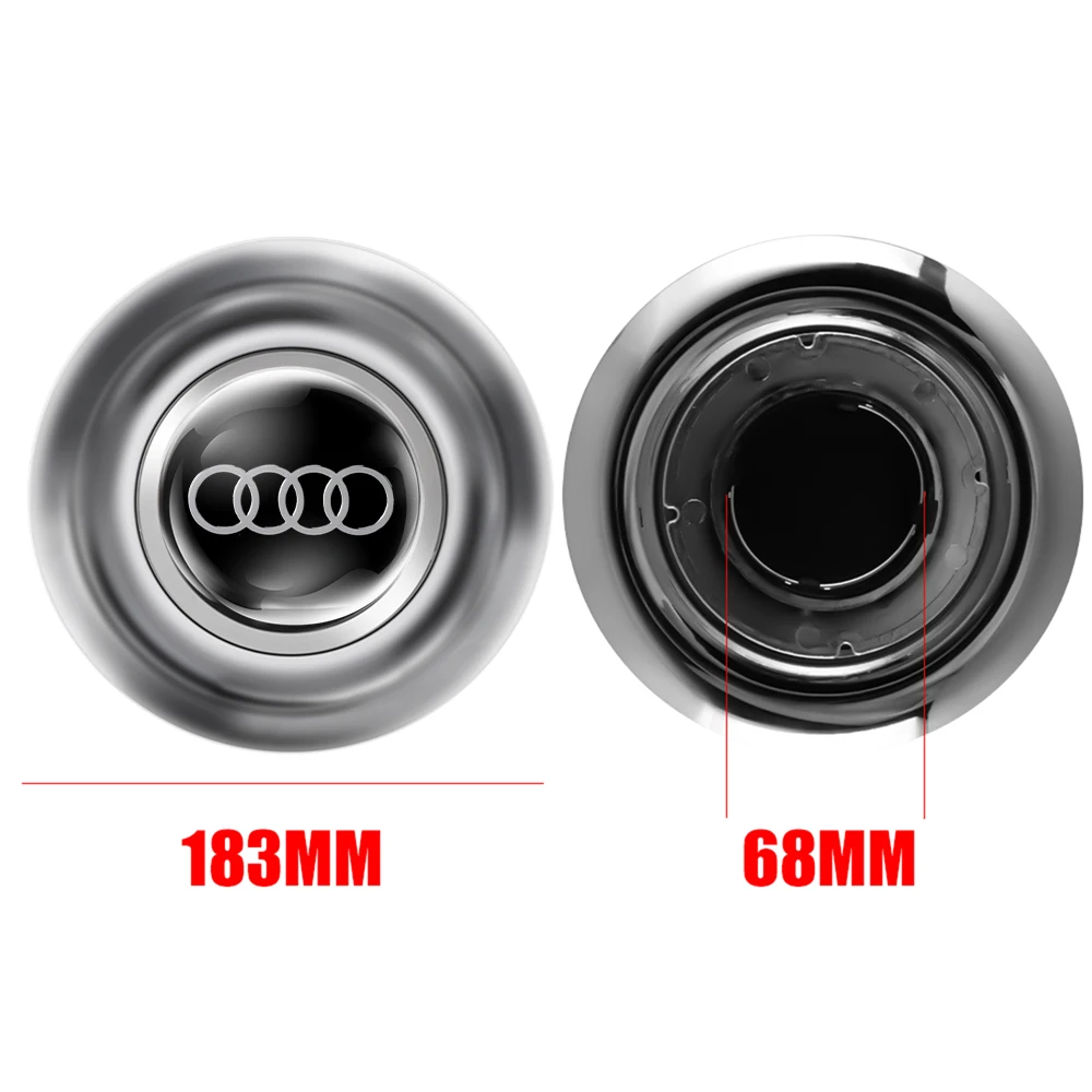 

183mm for Audi Sline for Audi Sline A7 C6 TT Q7 RS8 C7 RS3 Q5 Quattro Q3 Accessories Car Floating Wheel-Center Caps Badge Cover