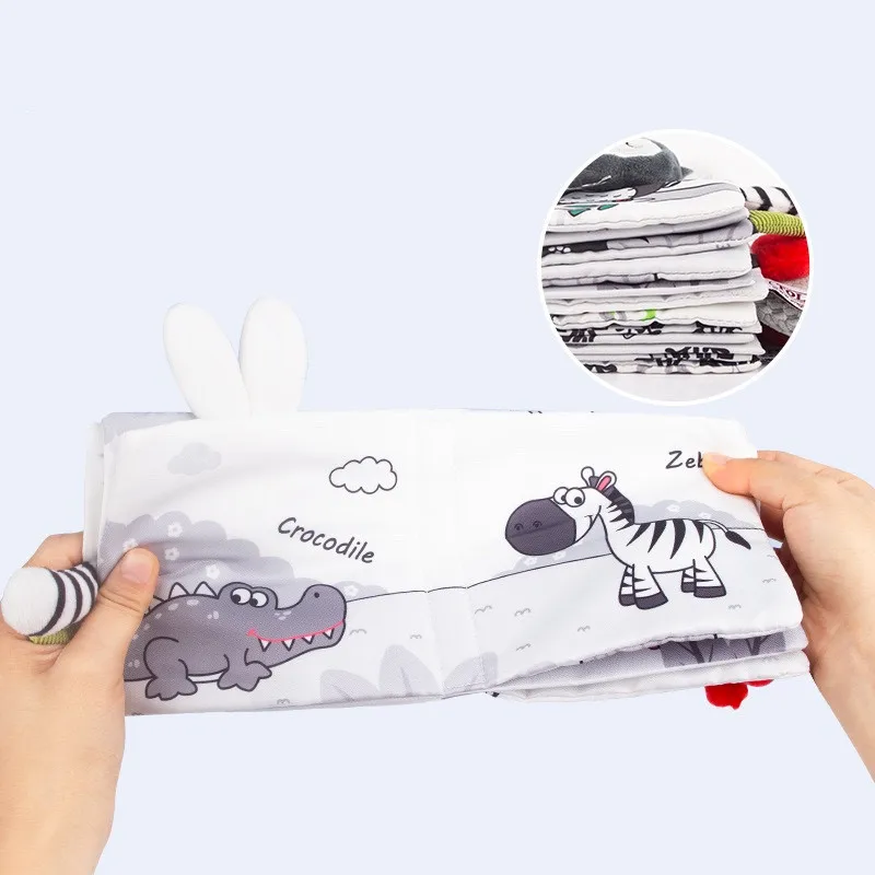 Baby Toys Cloth Book 3D Touch Feel Children's Tactile Sensory Education Early Literacy Intelligence Development Plush Toys