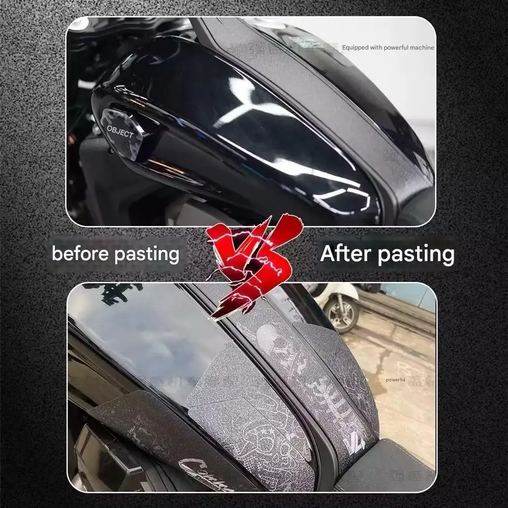 For Benda Dark Flag 500 Darkflag 500 V4 Black Flag 500 frosted fuel tank sticker modified anti-slip fishbone sticker